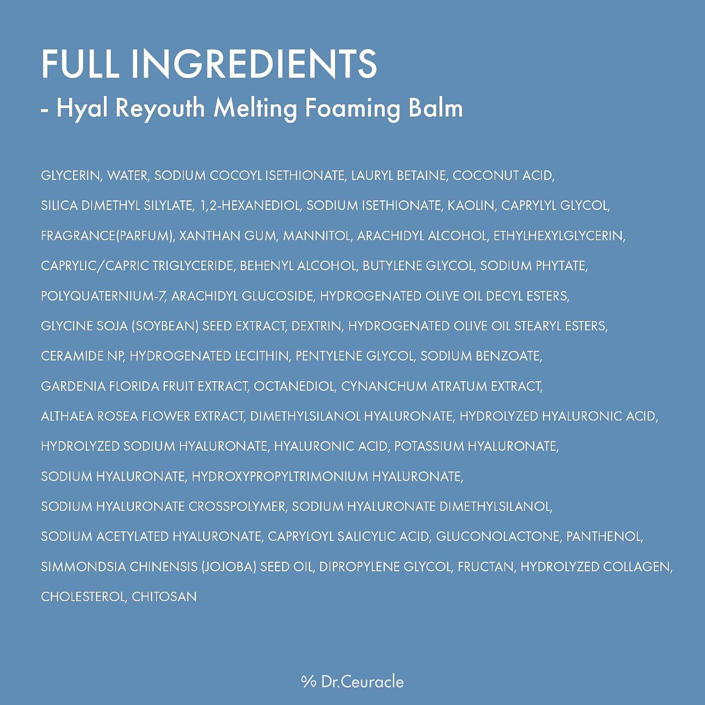 Dr.Ceuracle Hyal Reyouth Melting Foaming Balm 100ml