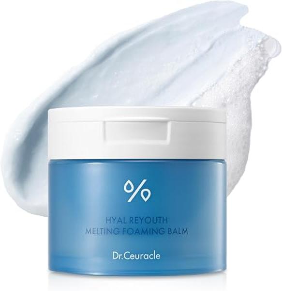 Dr.Ceuracle Hyal Reyouth melting foaming balm cleanser in a blue and white squeeze tube