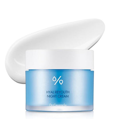 Dr Ceuracle Hyal Reyouth Night Cream in blue and white jar