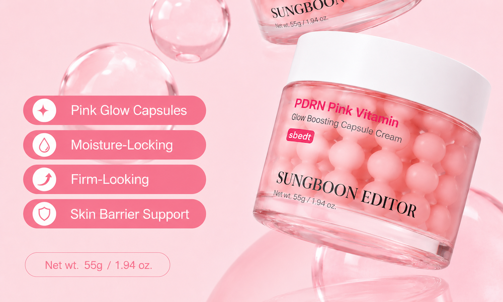 SUNGBOON EDITOR PDRN Pink Vitamin Glow Boosting Capsule Cream 55g