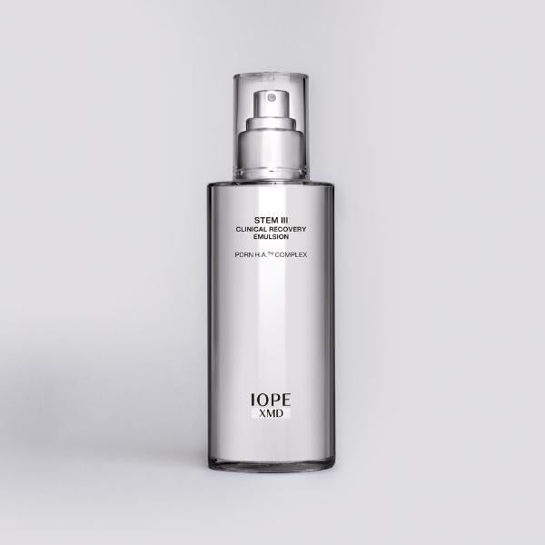 IOPE XMD Stem III Clinical Recovery Emulsion 130ml in a white pump bottle