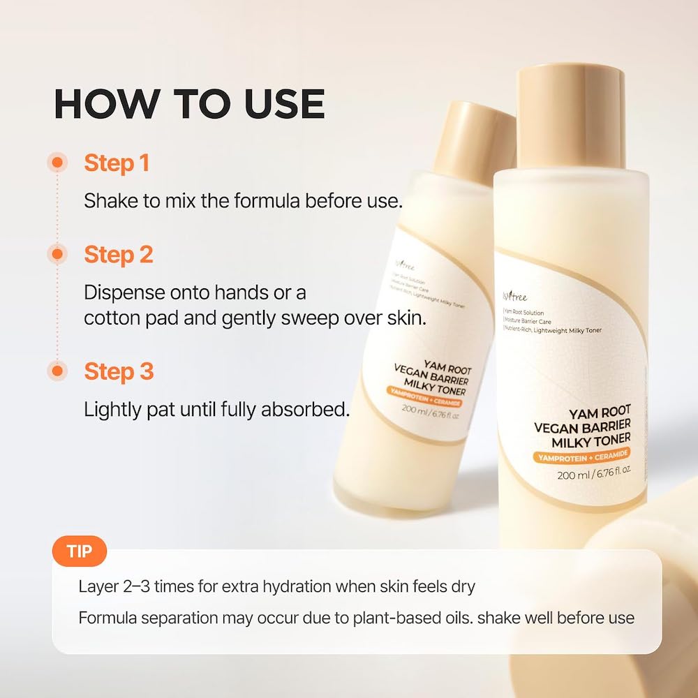 Isntree Yam Root Vegan Barrier Milk Toner 200ml