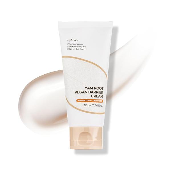 Isntree Yam Root Vegan Barrier Cream in an 80ml white squeeze tube