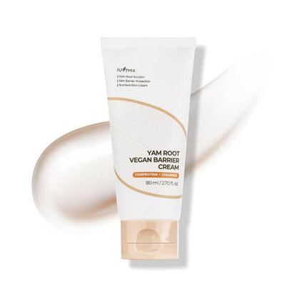 Isntree Yam Root Vegan Barrier Cream in an 80ml white squeeze tube