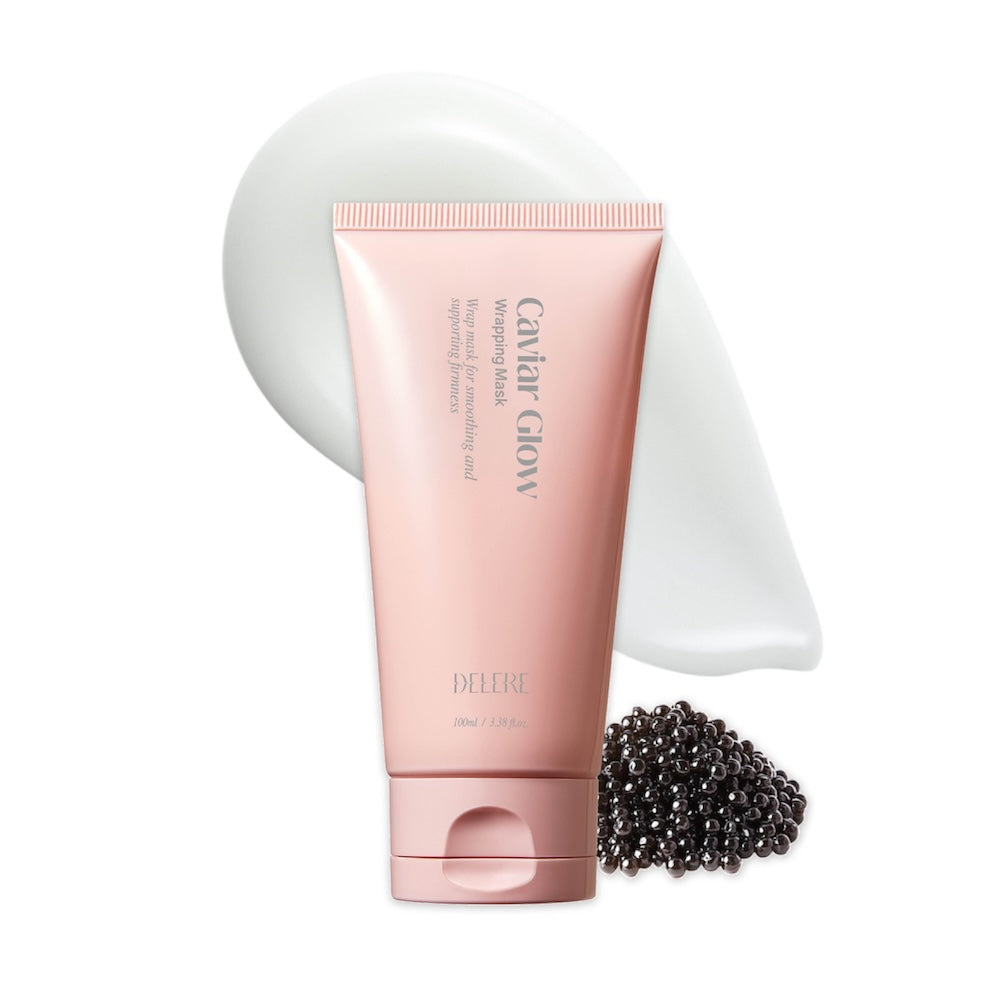 Delere Caviar Glow Wrapping Mask 100ml in a sleek tube packaging