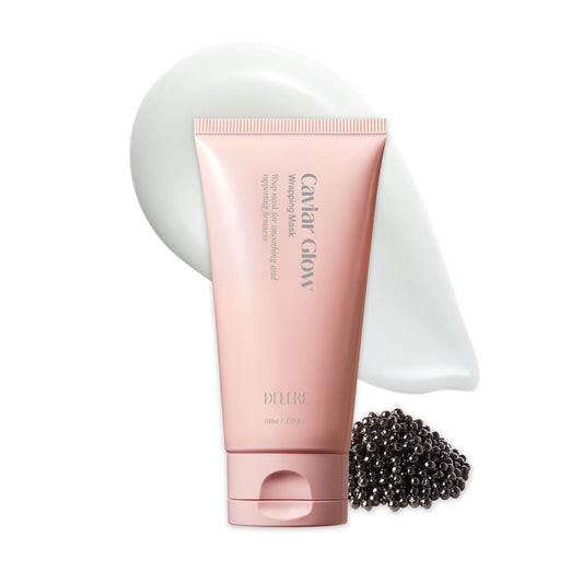 Delere Caviar Glow Wrapping Mask 100ml in a sleek tube packaging