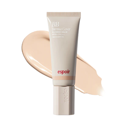 Espoir Derma Cover Blemish Balm in ash ivory shade in a 40g squeeze tube