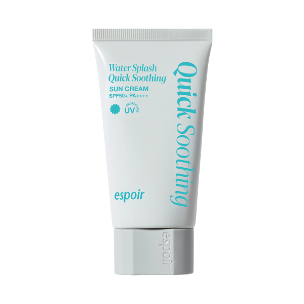 Espoir Water Splash Sun Cream Quick Soothing in a mint green squeeze tube