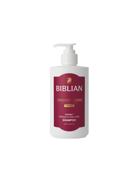 BIBLIAN Pokind Energetic Root Care Shampoo in a 490ml pump bottle