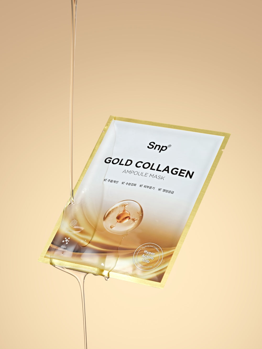 SNP 24K Gold Ampoule Sheet Mask 25ml x 10 Sheets