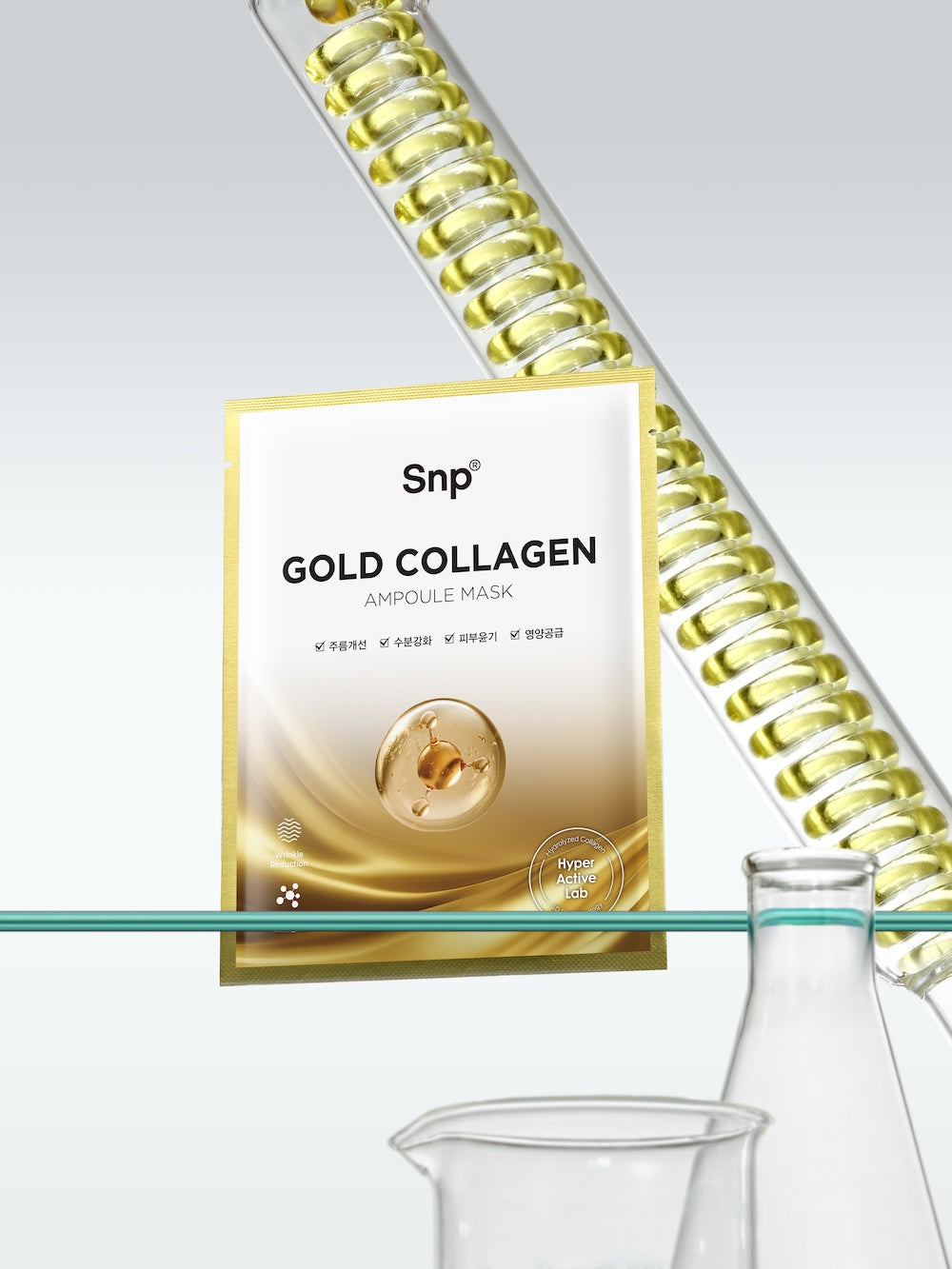 SNP 24K Gold Ampoule Sheet Mask 25ml x 10 Sheets