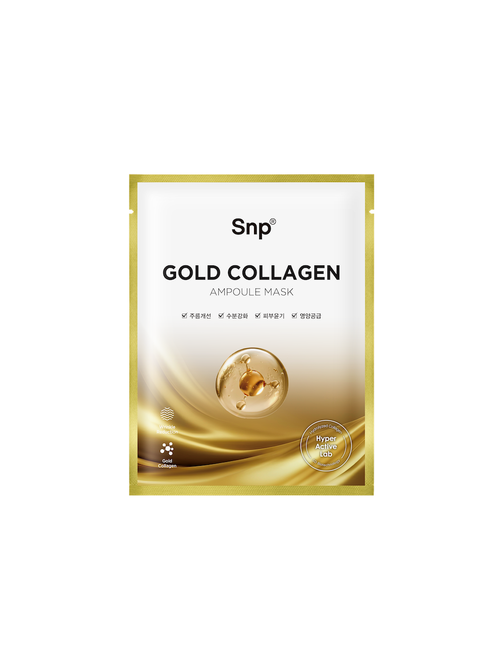 SNP 24K Gold Ampoule Sheet Mask 25ml x 10 Sheets