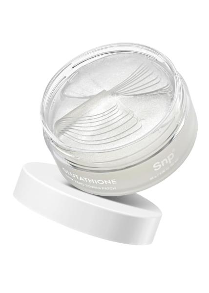 SNP Glutathione Dark Zero Toning Patch jar with sixty round brightening eye patches