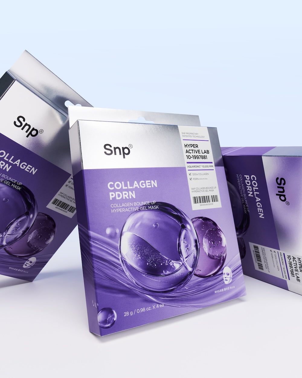 SNP Collagen Bounce Up Hyperactive Gel Mask 28g x 4ea