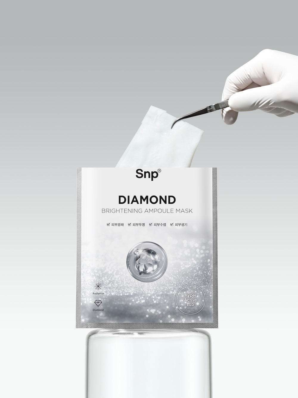 SNP Diamond Water Brightening Ampoule Mask 25ml x 10 Sheets