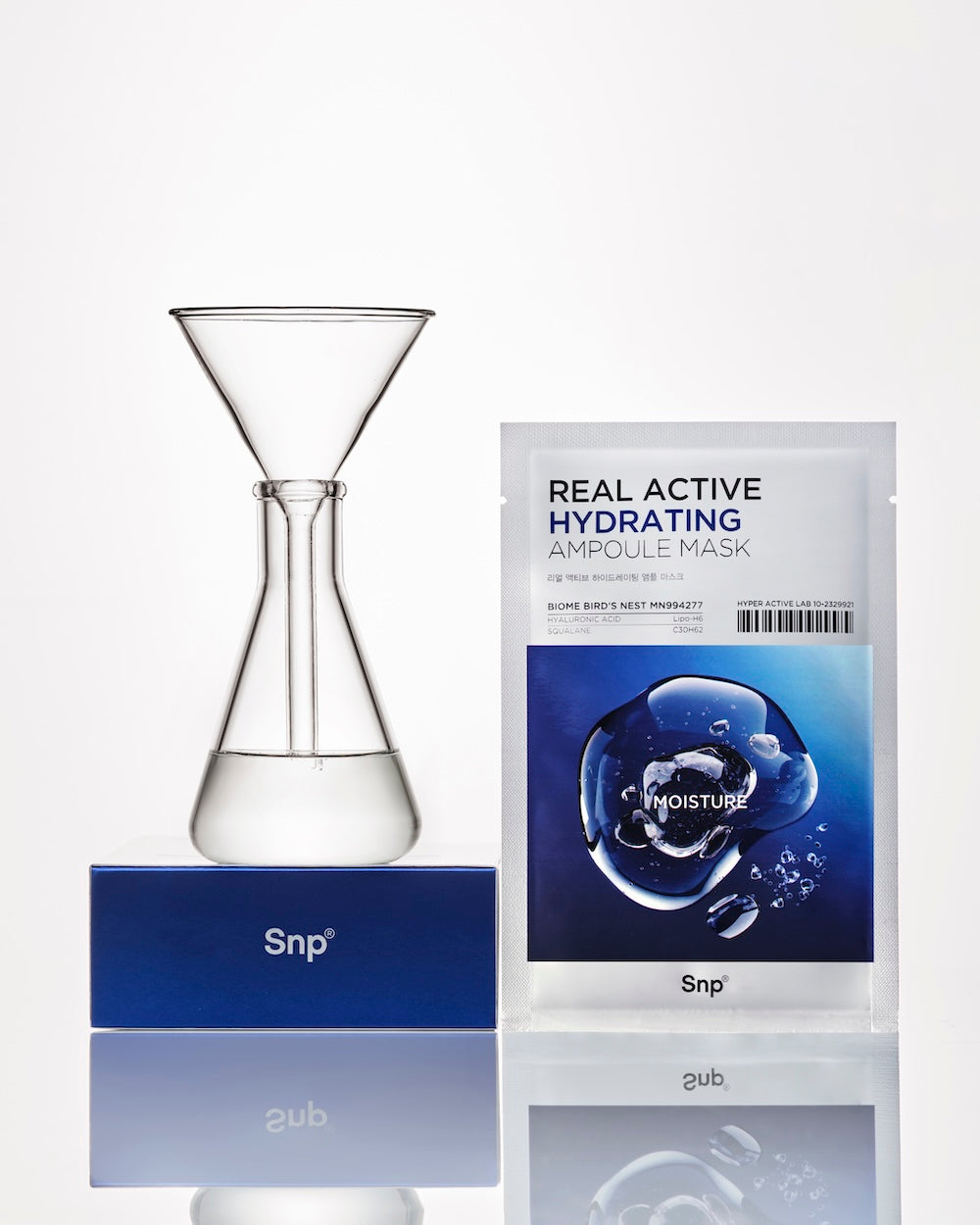 SNP Real Active Hydrating Ampoule Sheet Mask 25ml x 10 Sheets
