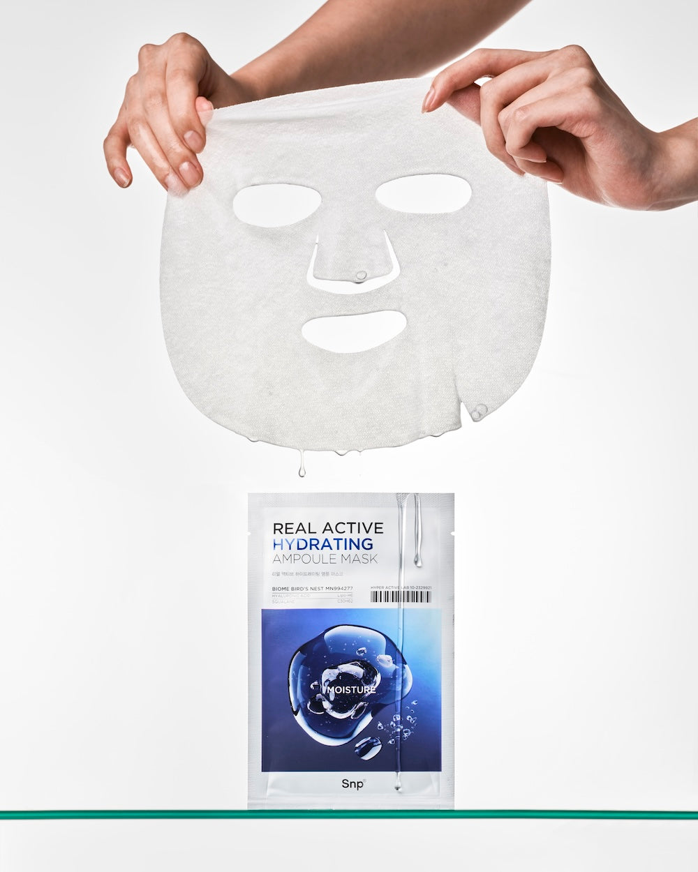 SNP Real Active Hydrating Ampoule Sheet Mask 25ml x 10 Sheets