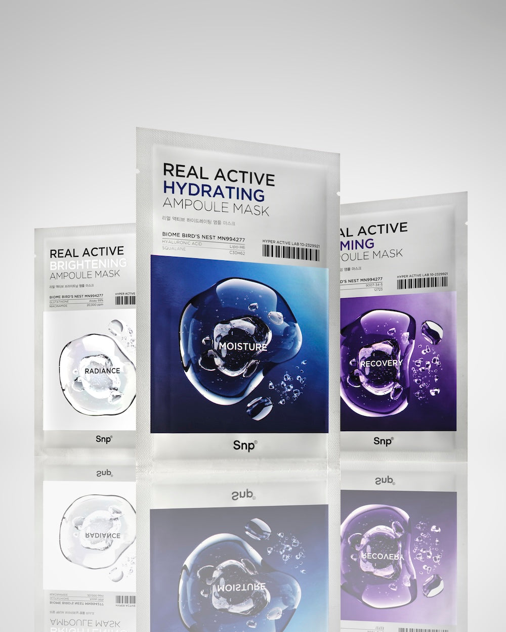SNP Real Active Hydrating Ampoule Sheet Mask 25ml x 10 Sheets
