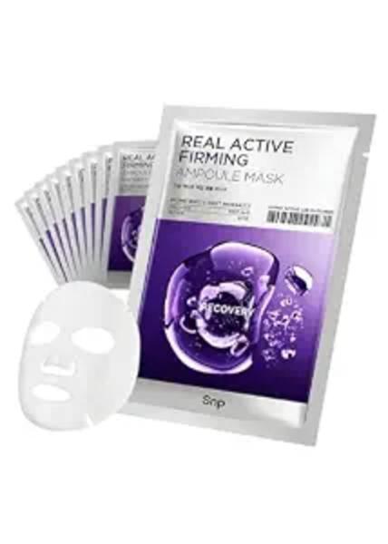 SNP Real Active Firming Ampoule Sheet Mask 25ml x 10 Sheets