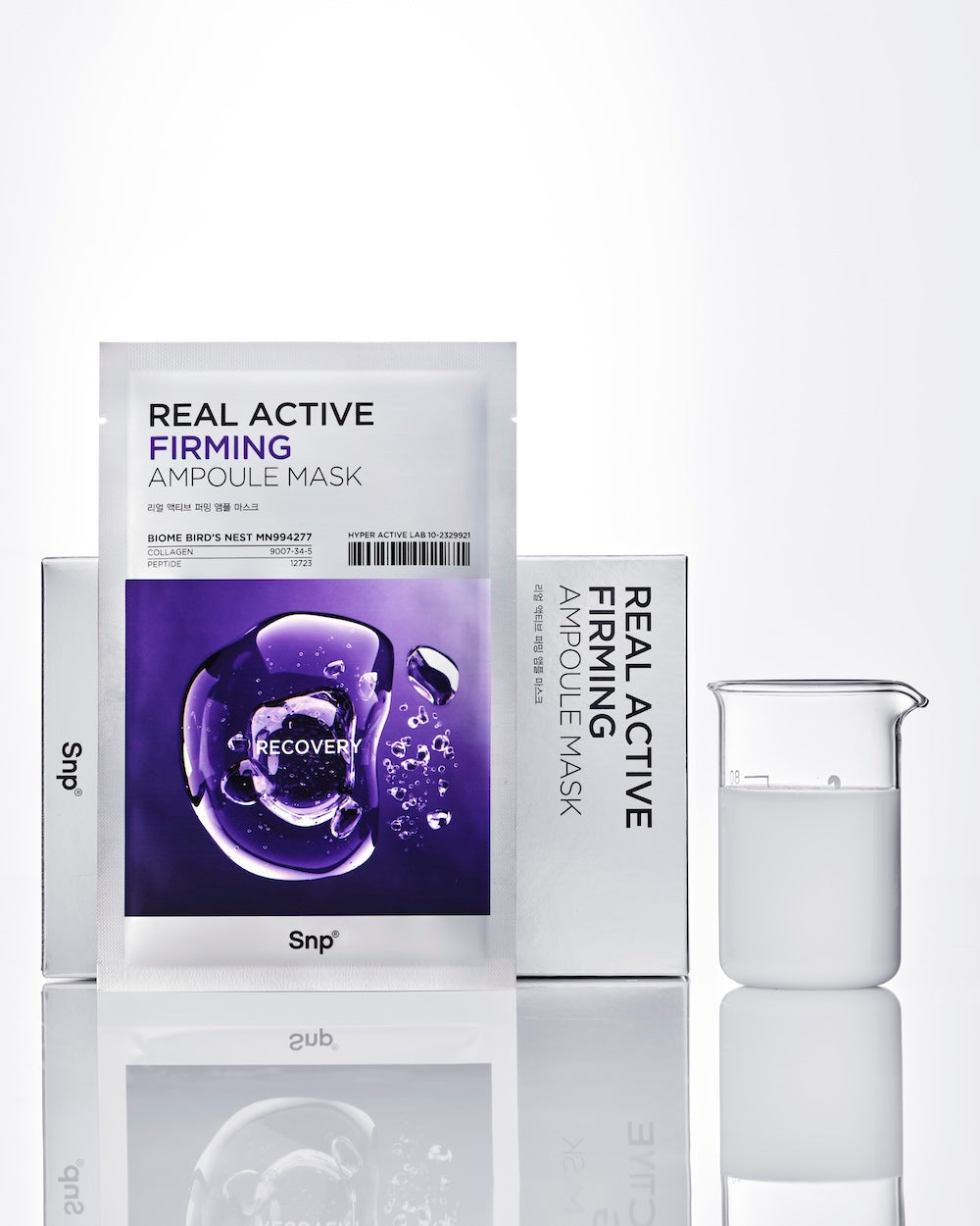 SNP Real Active Firming Ampoule Sheet Mask 25ml x 10 Sheets
