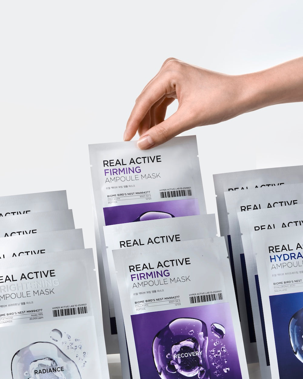 SNP Real Active Firming Ampoule Sheet Mask 25ml x 10 Sheets