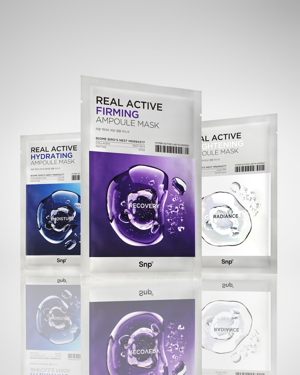 SNP Real Active Firming Ampoule Sheet Mask 25ml x 10 Sheets