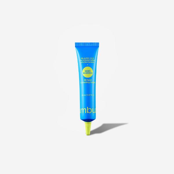 Numbuzin Zero Blemish 3X Spot Correcting Cream in a white and yellow tube