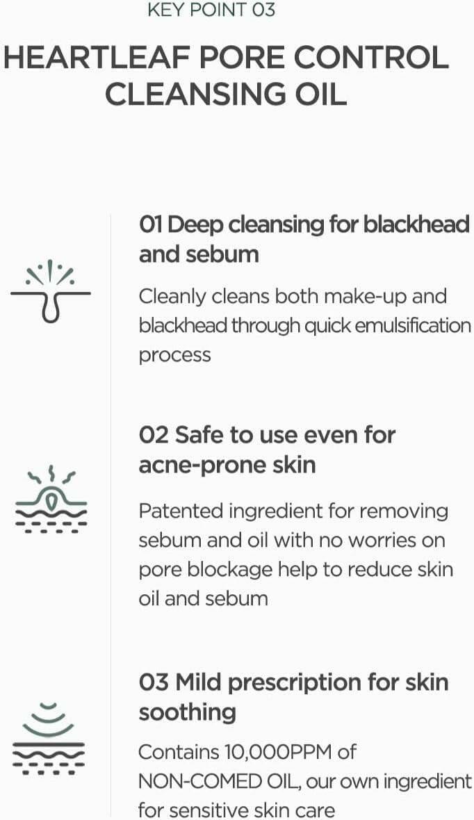 Anua Heartleaf Pore Control Cleansing Oil Mini, Travel Size 20ml - Kbeauty Sale | Authentic Korean Skincare Products