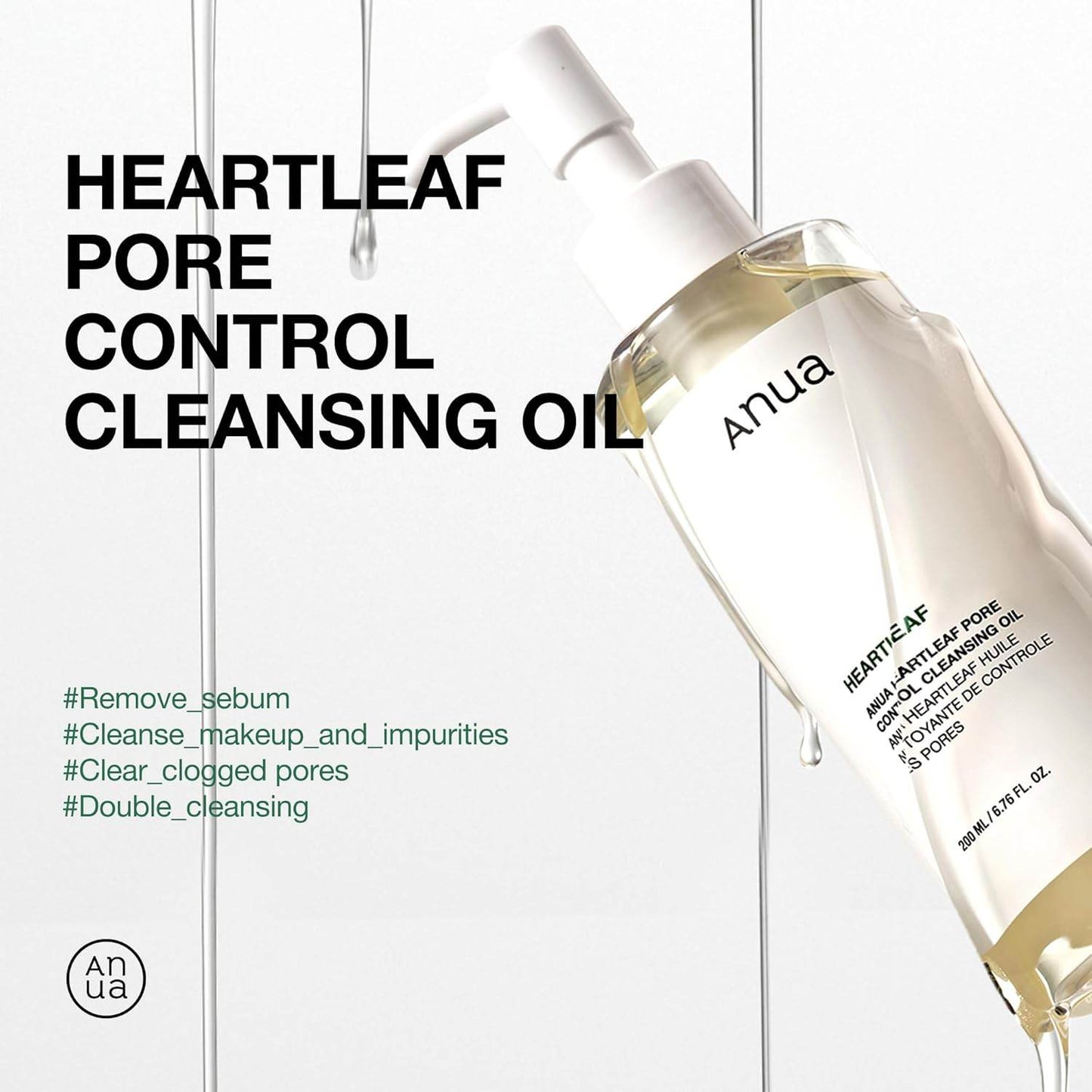 Anua HEARTLEAF PORE CONTROL CLEANSING OIL 200ml - Kbeauty.sale