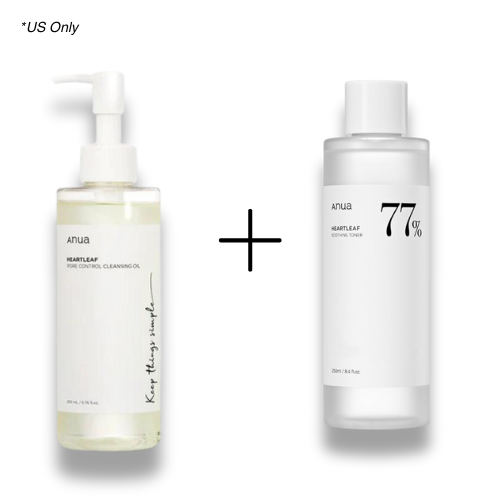 Anua Cleansing Oil (200ml) + Anua Toner (250ml) For US - Kbeauty Sale | Authentic Korean Skincare Products