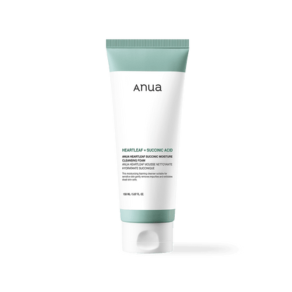 Anua HEARTLEAF SUCCINIC MOISTURE CLEANSING FOAM 150ml - Kbeauty.sale