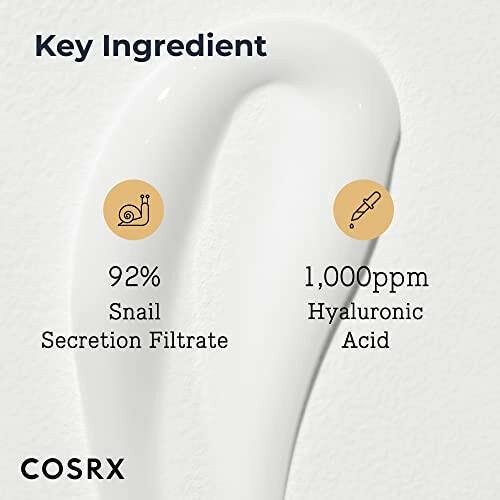 KBeauty Sale | Authentic Korean Skincare Products Ships from USA COSRX Snail Mucin 92% Moisturizer 3.52oz/ 100g, Daily Repair Gel Cream for Dry, Sensitive Skin, Not Tested on Animals, Korean Skincare.