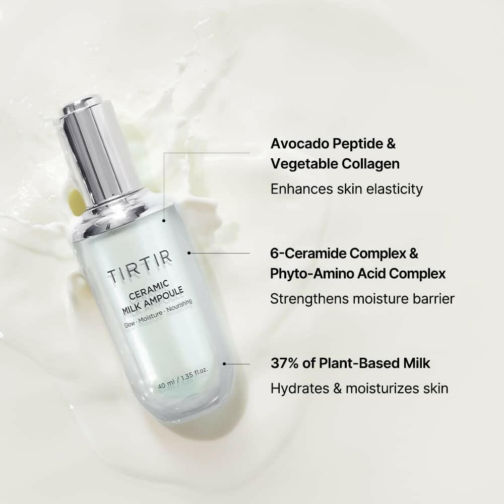 TIRTIR Ceramic Milk Ampoule (1.35 Fl Oz) Korean Skin Care - Kbeauty Sale | Authentic Korean Skincare Products