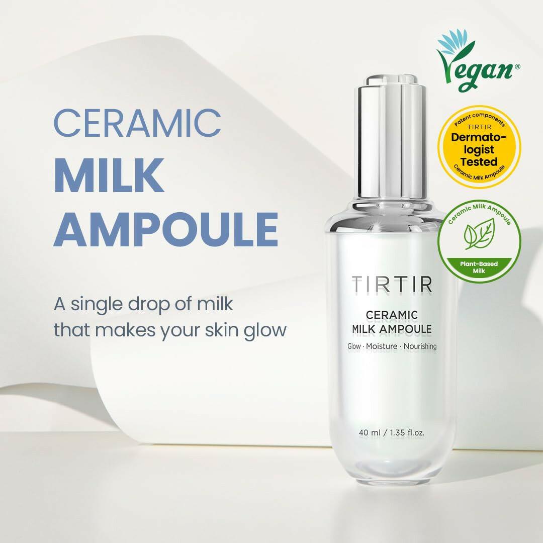 TIRTIR Ceramic Milk Ampoule (1.35 Fl Oz) Korean Skin Care - Kbeauty Sale | Authentic Korean Skincare Products