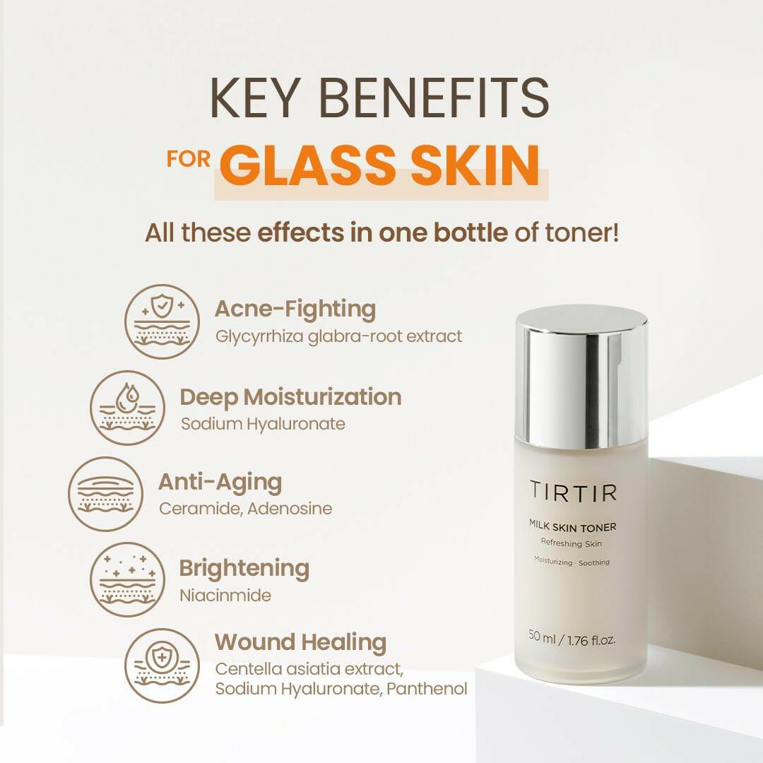 TIRTIR Milk Skin Toner Deep Moisturizing Instant Glow - Kbeauty Sale | Authentic Korean Skincare Products