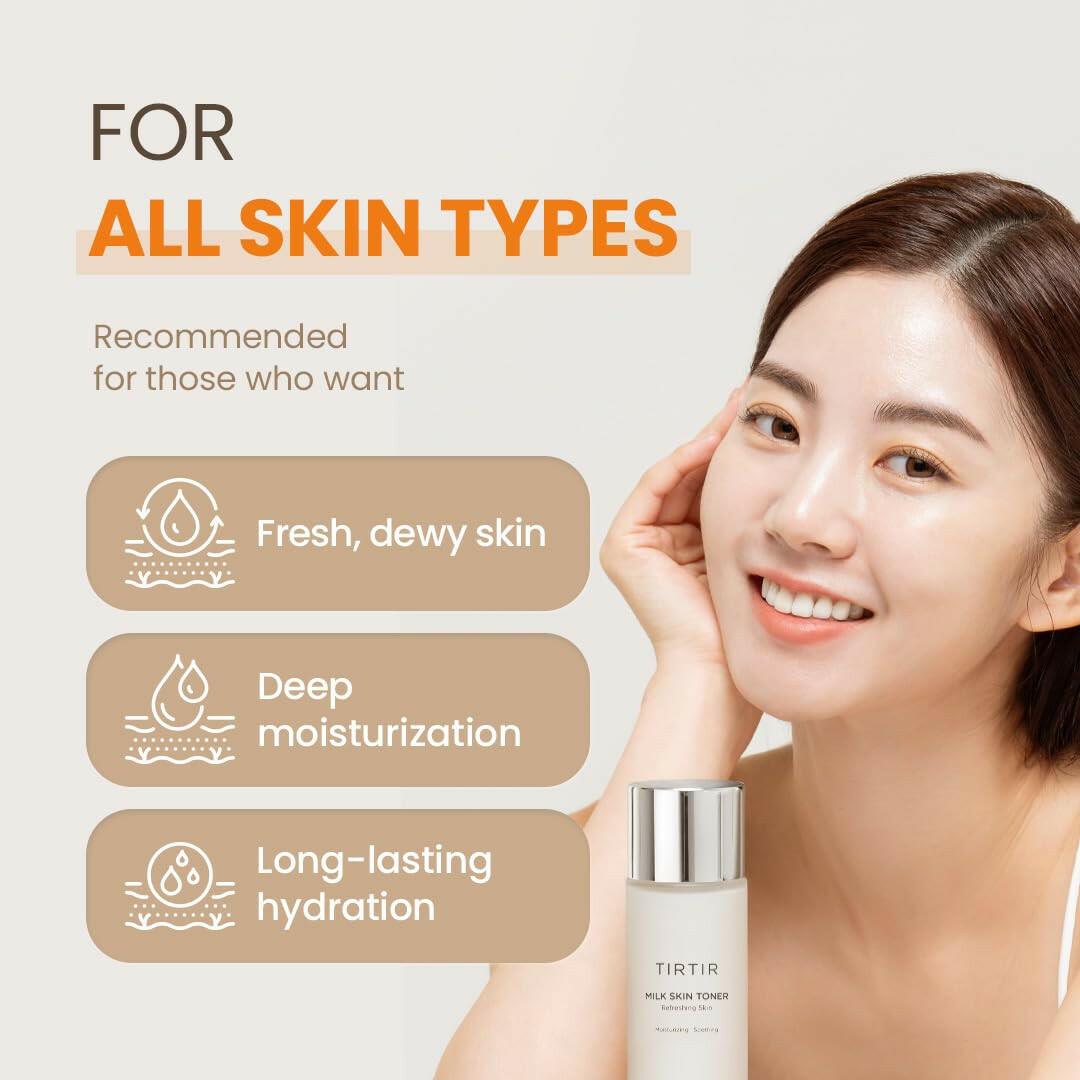 TIRTIR Milk Skin Toner Deep Moisturizing Instant Glow - Kbeauty Sale | Authentic Korean Skincare Products